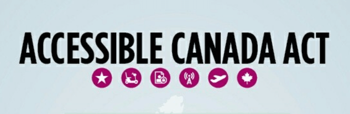 The Accessible Canada Act text is in bold on top. A series of icons are below the text.