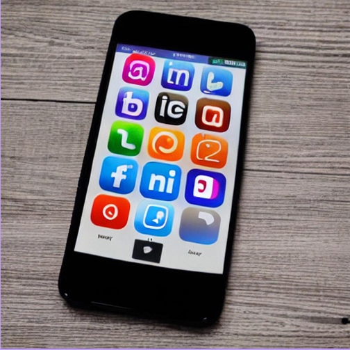 Accessibility into social marketing shows the icons for social media apps on a mobile phone.