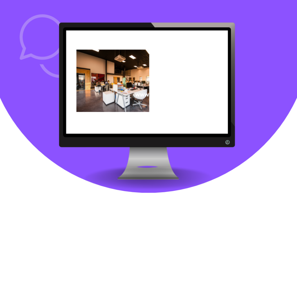 Website accessibility implementation includes providing alt text for images on your website. An image of a dining space is shown on a desktop screen.