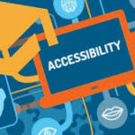 elearning incorporates a hearing icon next to a text that reads 'Accessibility'