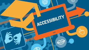 elearning incorporates a hearing icon next to a text that reads 'Accessibility'
