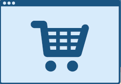 Digital accessibility in ecommerce displays a shopping cart icon.